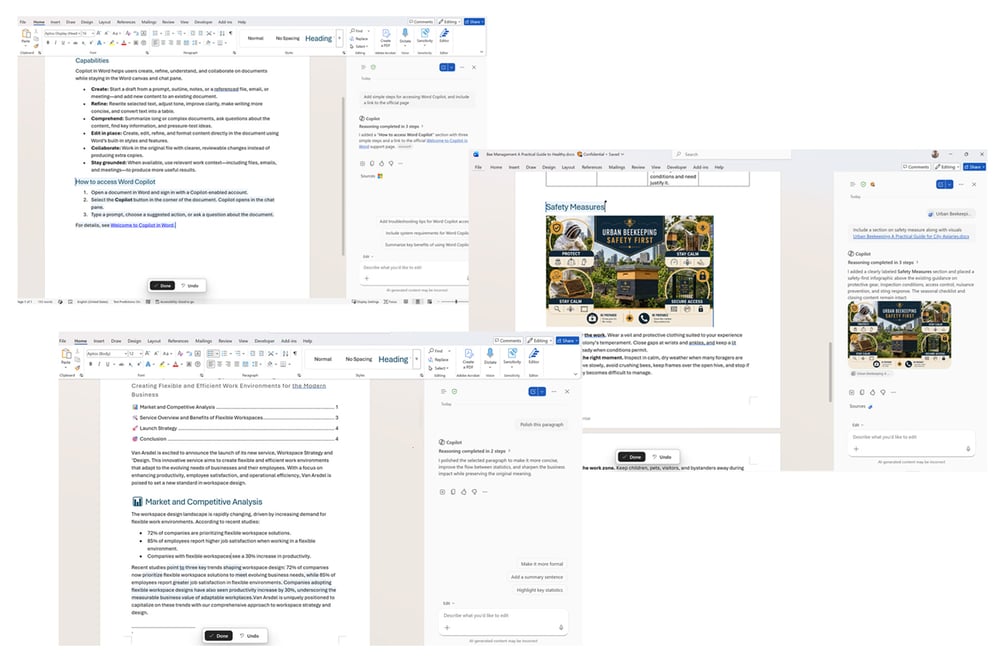 Microsoft Copilot Wave 7 Word with hyperlinks, image understanding and more detailed highlights